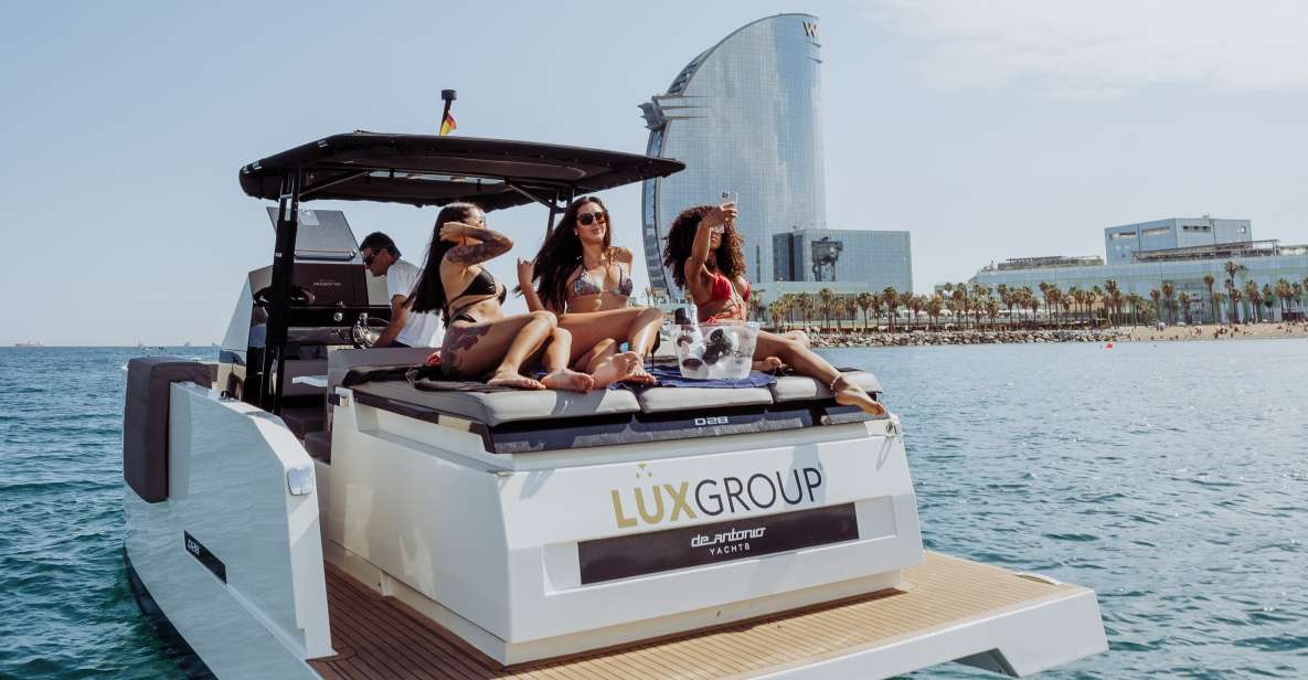 Barcelona: Private Motor Yacht Tour With Drinks and Snacks - Activity Description