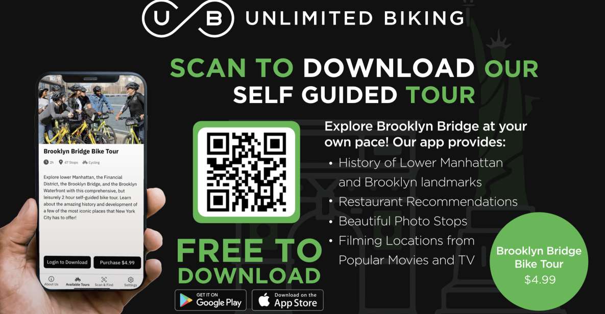 Brooklyn Bridge Self-guided Bike Tour App - Audio + Written - Meeting Point