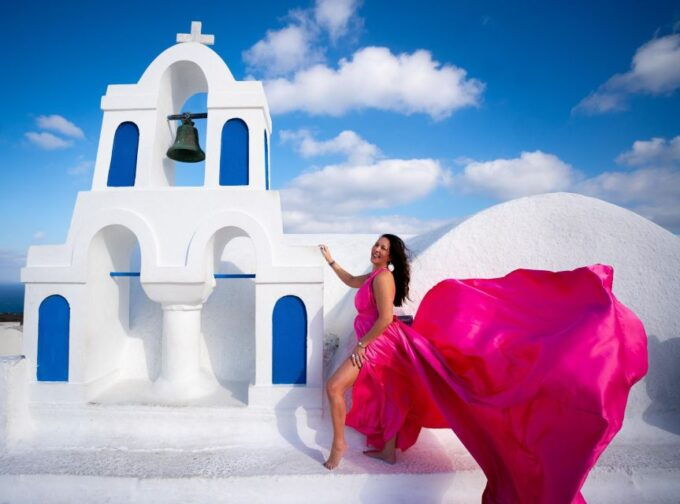 Capture Your Santorini Dream: Flying Dress Photography - About Iconic Breezer