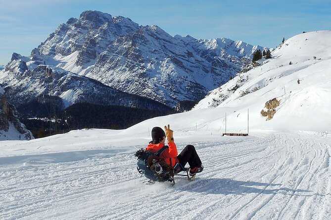 Cortina Dolomites: Winter Hiking & Sledding Experience - Professional Guide and Pickup Details
