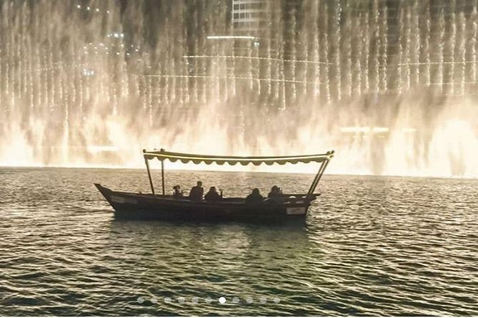 Dubai: Fountain Show and Burj Lake Ride by Traditional Boat - Intimate Group Setting