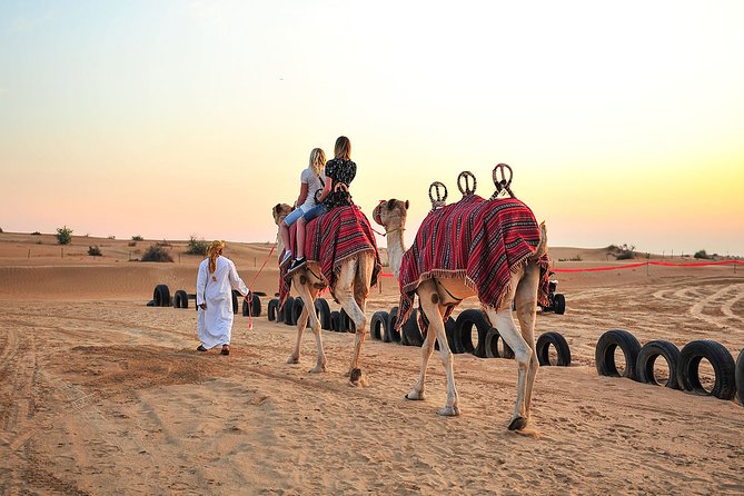 Enjoy the Dubai Fossil Rocks Desert With Sandboarding, Camel Ride,& BBQ Dinner - Savour a BBQ Dinner