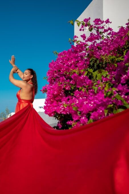 Flying Dress Santorini Photoshoot - Booking and Gift Option