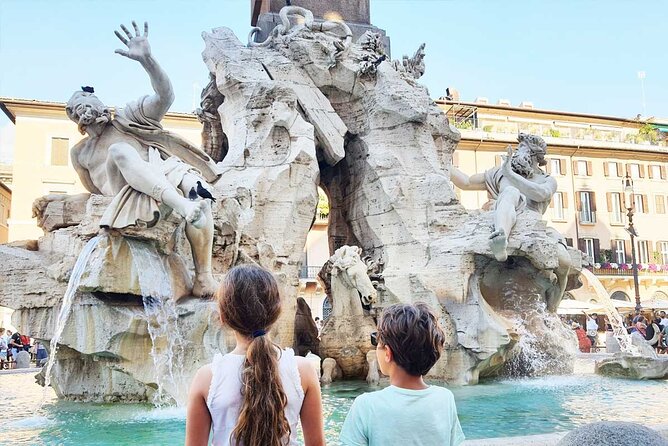Fountains & Squares of Rome Tour for Kids With Pantheon Trevi Navona & Gelato - Games and Interactive Fun