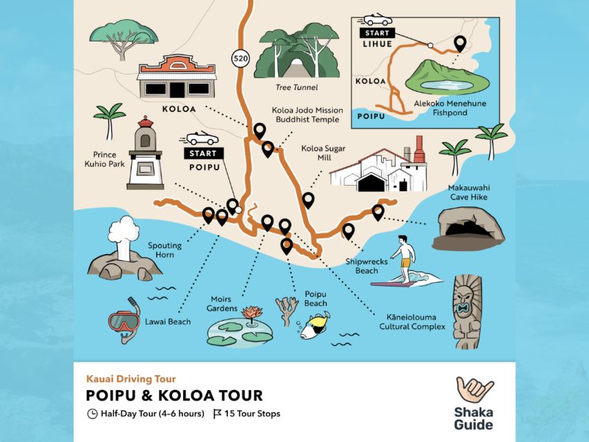 Kauai Tour Bundle: Self-Drive GPS Road Trip - Exploring Kauai With Shaka Guides