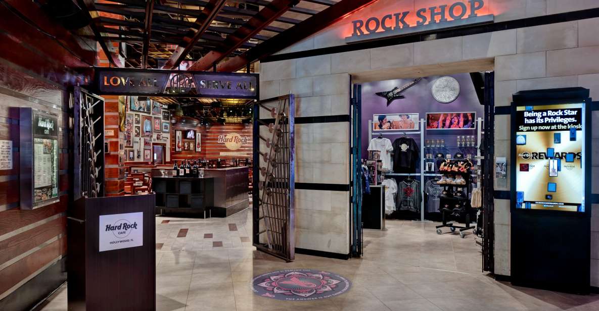 Meal at the Hard Rock Cafe Hollywood Florida - Booking Policies