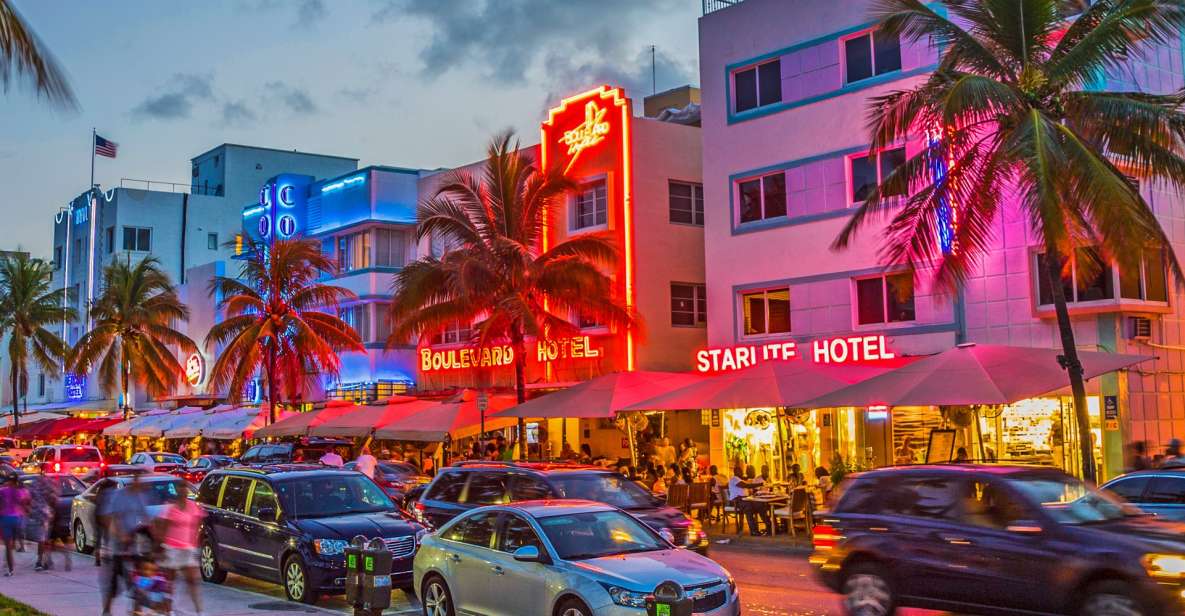 Miami: Sightseeing Open-Top Night Bus Tour With Live Guide - Full Tour Description