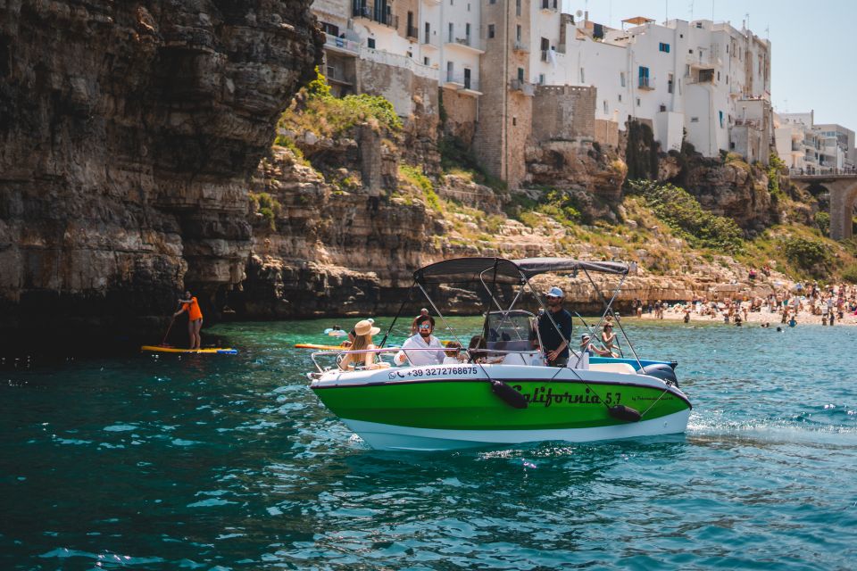 Polignano a Mare: Private Speedboat Cave Trip With Aperitif - Inclusions