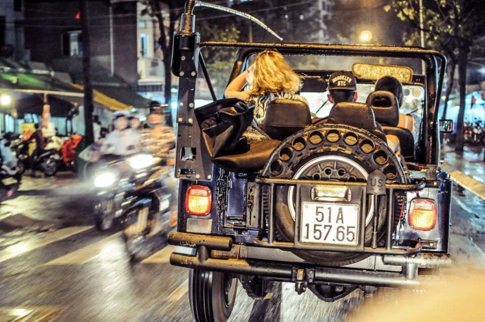 Private Jeep Tour Saigon by Night & Cruise Dinner With Music - Tour Highlights
