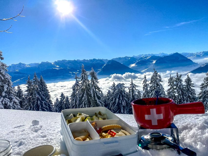 Rigi: Romantic Chococolat Fondue Picnic for 2 - Inclusions in the Package