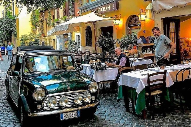 Rome Aperitifs Tour in Mini Cooper Classic , Ancient Highlights - Pricing, Guarantee, and Booking