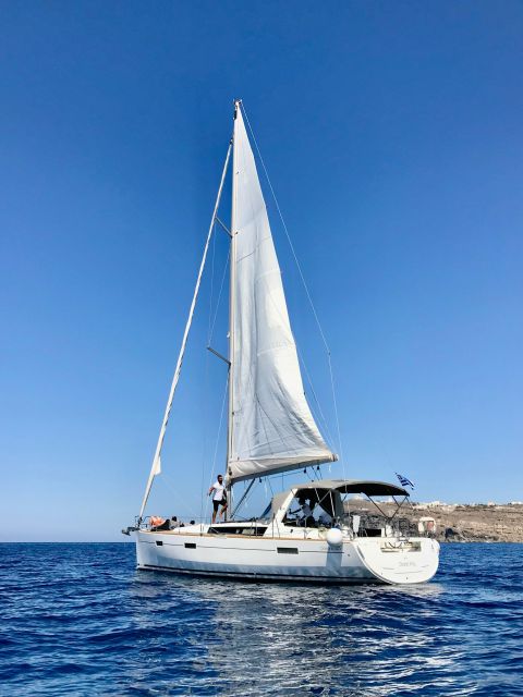 Santorini: 3-Day Oceanis 45 Yacht Charter With Crew - Pickup and Itinerary
