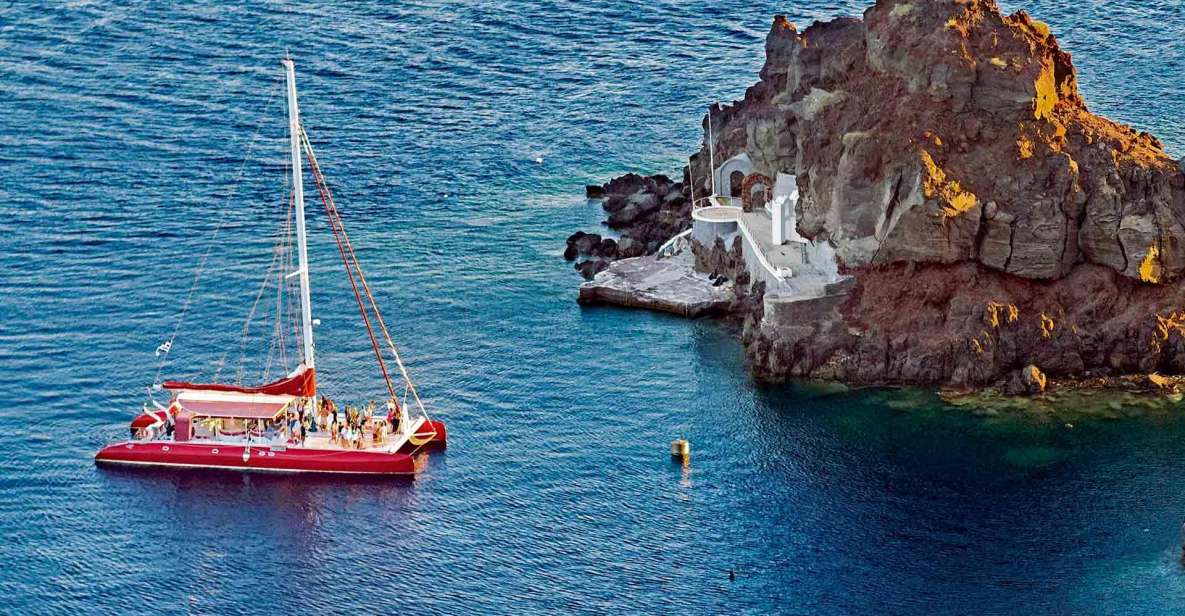 Santorini: Cruise Catamaran With BBQ & Drinks Day of Sunset - Inclusions