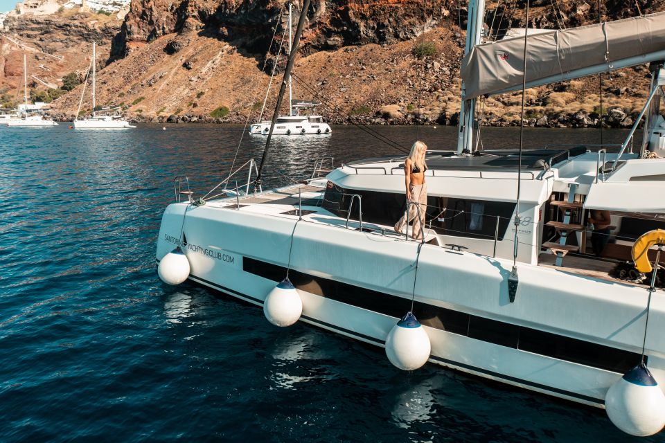 Santorini: Majestic Catamaran Cruise With Meal and Drinks - Important Information