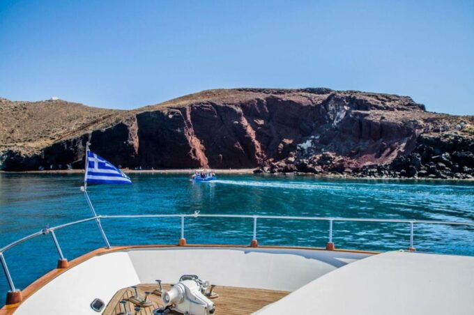 Santorini: Motor Yacht Day Cruise With 5-Course Lunch - Safety Guidelines