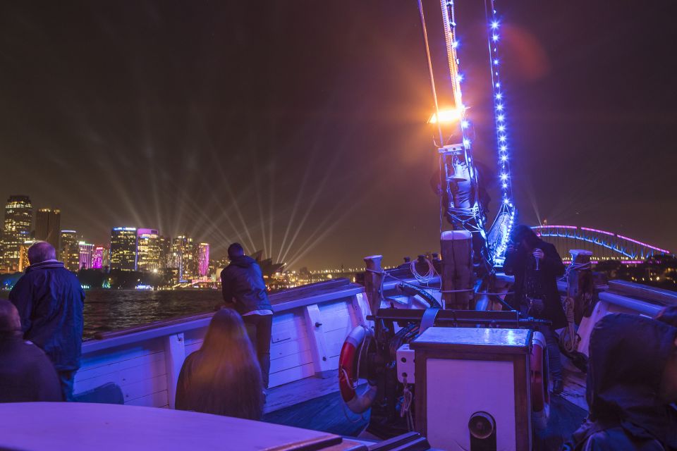 Sydney Harbour: Tall Ship Vivid Dinner Cruise - Event Description