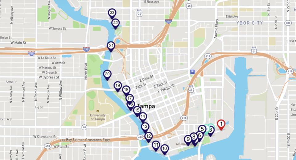 Tampa Riverwalk: A Smartphone Audio Walking Tour - Tour Highlights