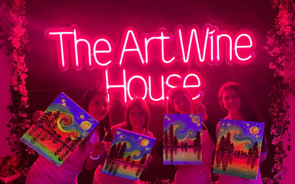 Valencia: Paint a Fluorescent Painting and Drink Wine - Activity Details