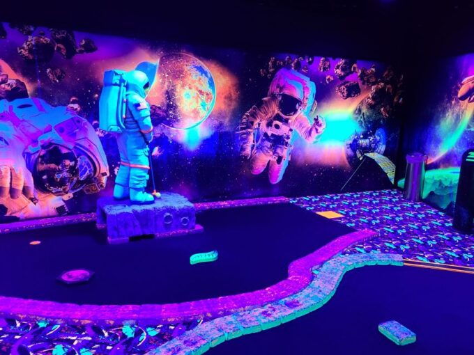 American Dream: Blacklight Mini Golf Entry Ticket - Inclusions