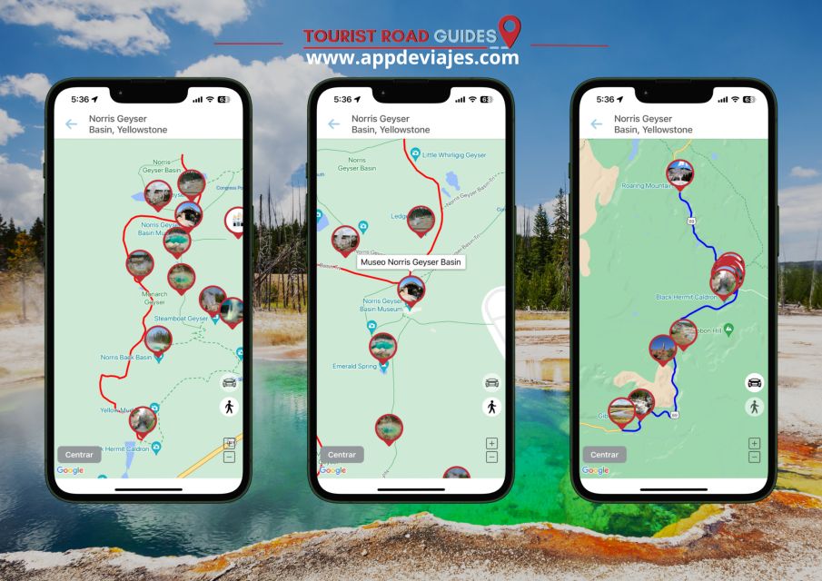 App Self-Guided Road Routes Yellowstone - Yellowstone National Park Highlights