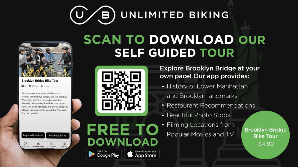 Brooklyn Bridge Self-guided Bike Tour App - Audio + Written - Important Information