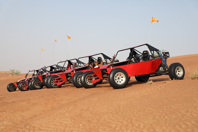 Dubai: Desert Dune Buggy Safari, Camel Ride and BBQ Dinner - Pricing and Logistics Details