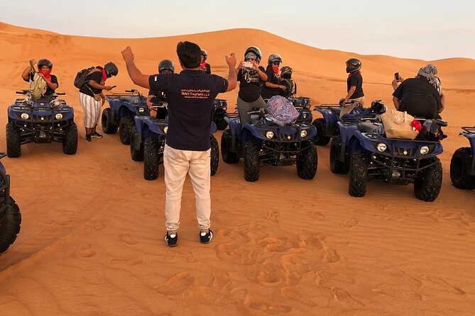 Dubai Morning Desert Quad Bike Tour With Sandboarding & Camel Ride - Traveler Support and Inquiries