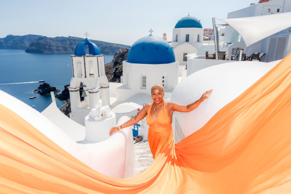 Flying Dress Santorini Photoshoot - Accessibility and Special Requests