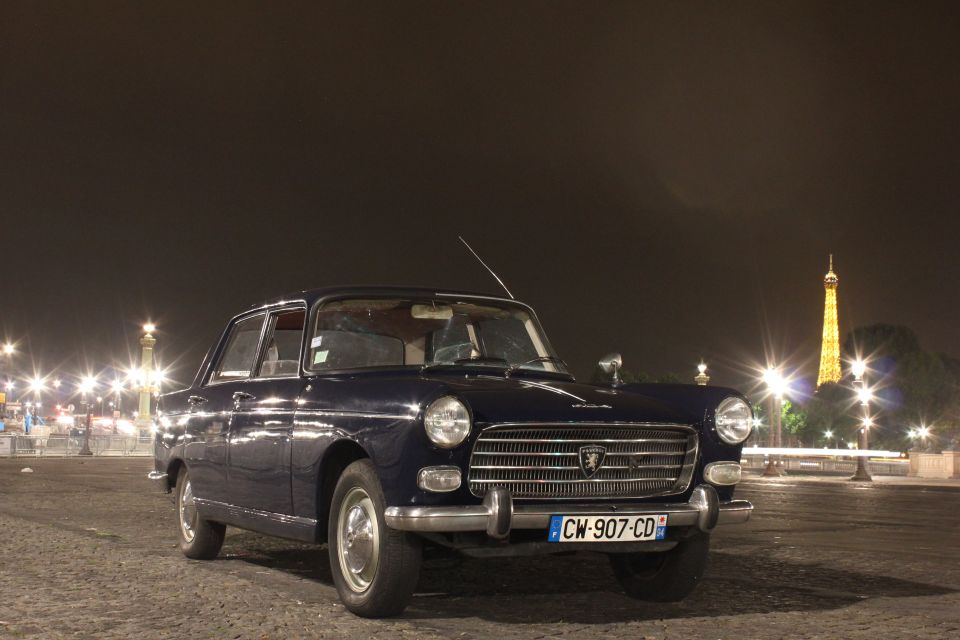Paris: 1.5-Hour Vintage Car Night Tour - Inclusions