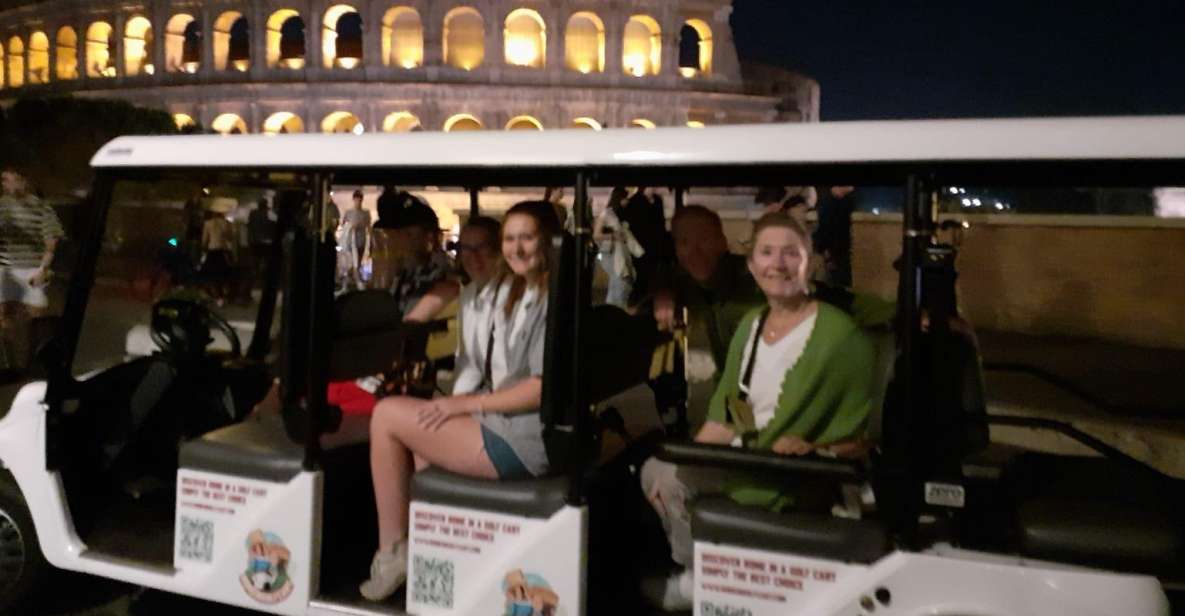 Rome: 2-Hour Sightseeing Night Tour by Golf Cart - Booking Information