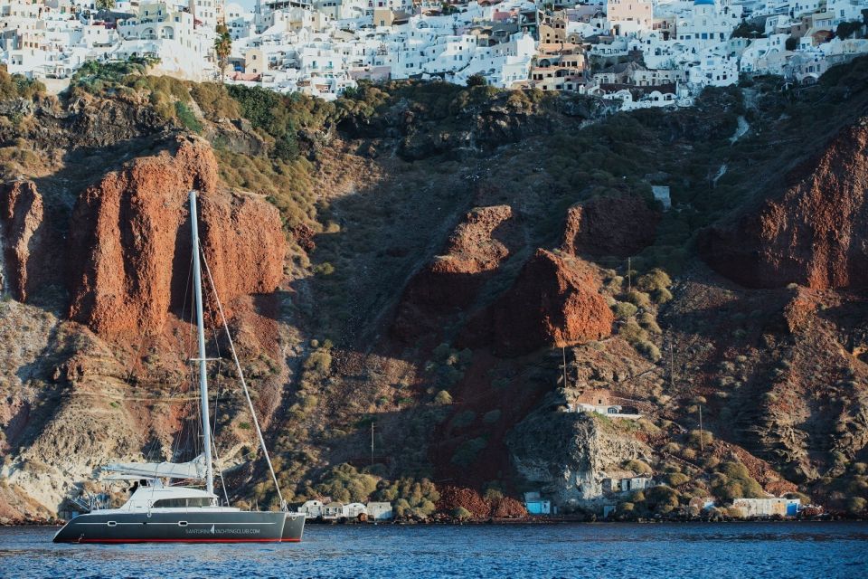 Santorini: Private Catamaran Cruise With BBQ Meal and Drinks - Cruise Itinerary