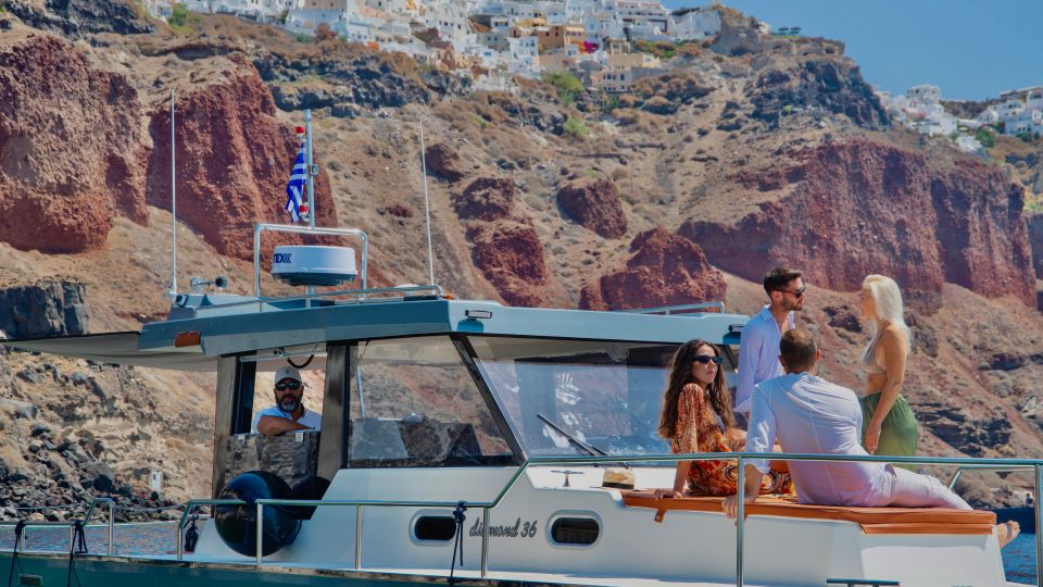 Santorini: Private Diamond 36 Motor Yacht Caldera Cruise - Common questions