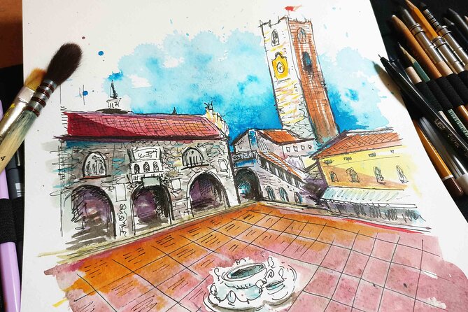 Urban Sketching in Bergamo - Upper Town! - Capturing Architectural Details