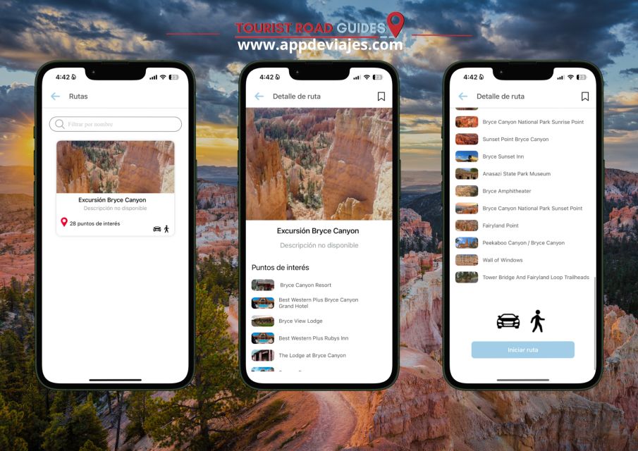 App Self-Guided Road Routes Bryce Canyon - Common questions