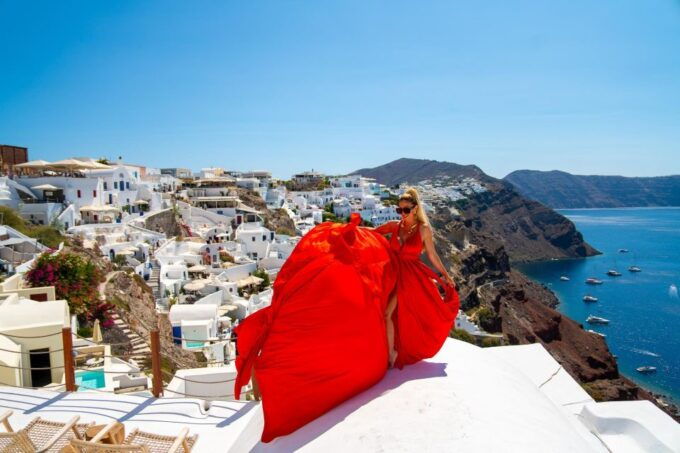 Capture Your Santorini Dream: Flying Dress Photography - Highlights