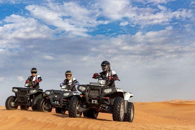 Dubai Desert 4x4 Dune Bashing, Quad Ride Live Shows and Dinner - Common questions