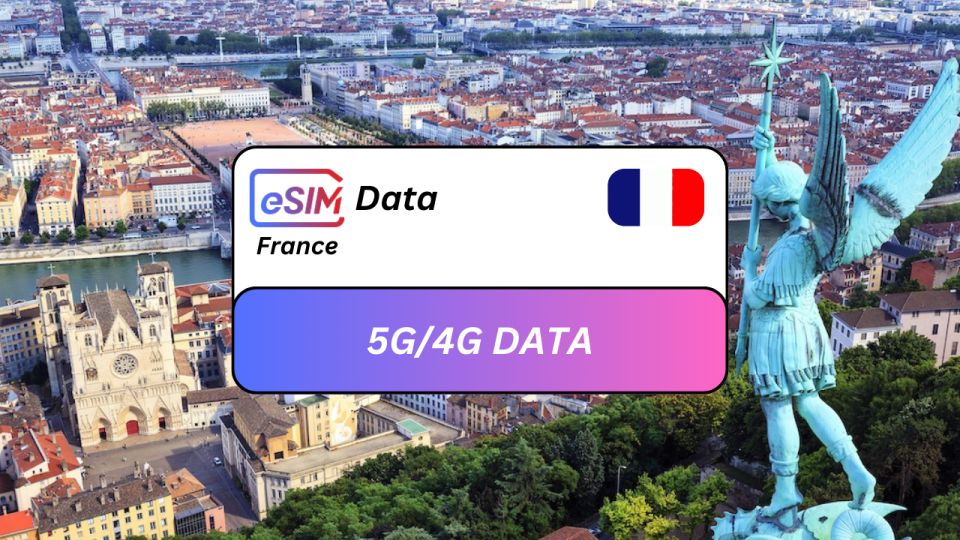From Lyon: France Esim Roaming Data Plan for Travelers - Inclusions