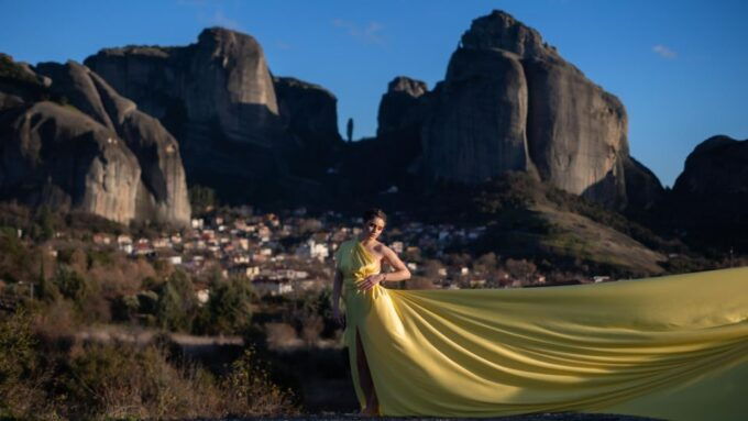 Kalabaka: Meteora Flying Dress Photoshoot - Highlights of the Experience