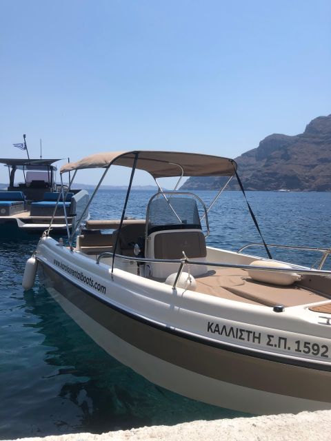 Karolos Rental Boats Santorini - Snorkeling at Asprinisi Island