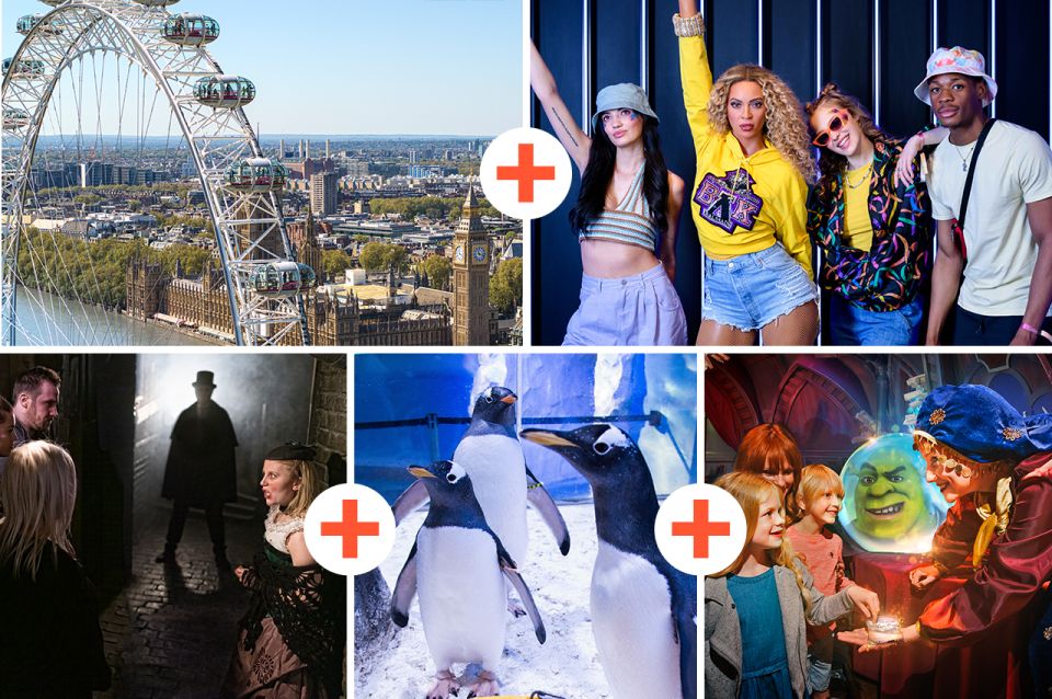 London: 5 Top Attractions Pass With Madame Tussauds - Important Information