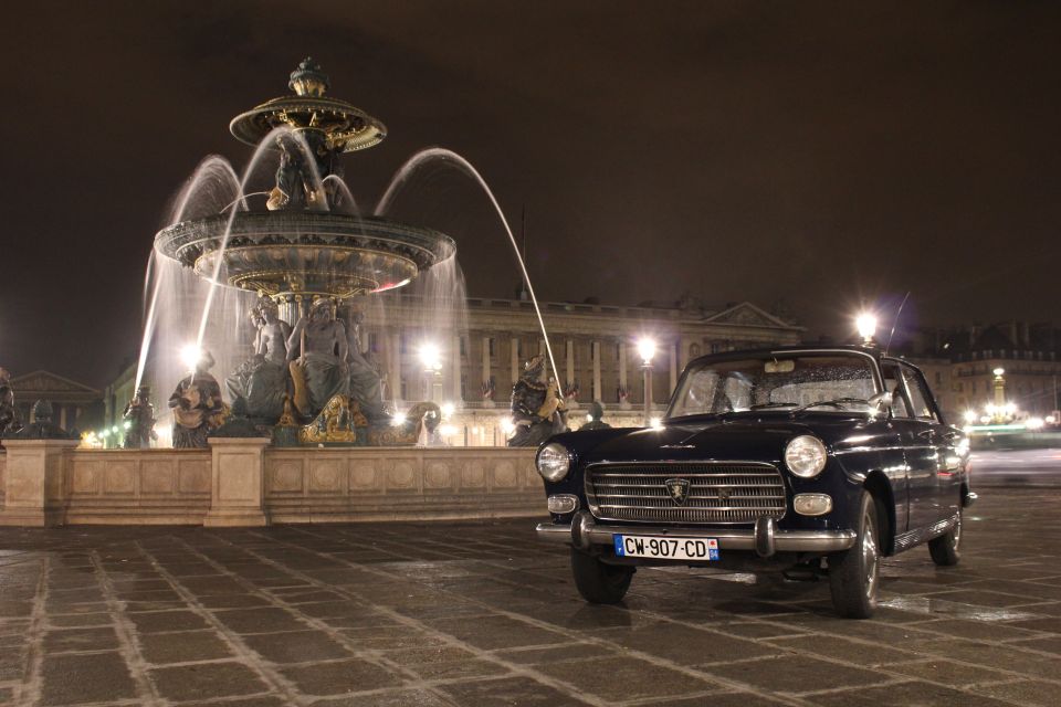 Paris: 1.5-Hour Vintage Car Night Tour - Select Participants and Date