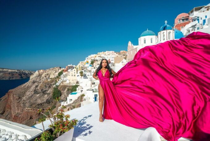 Santorini Flying Dress - Location