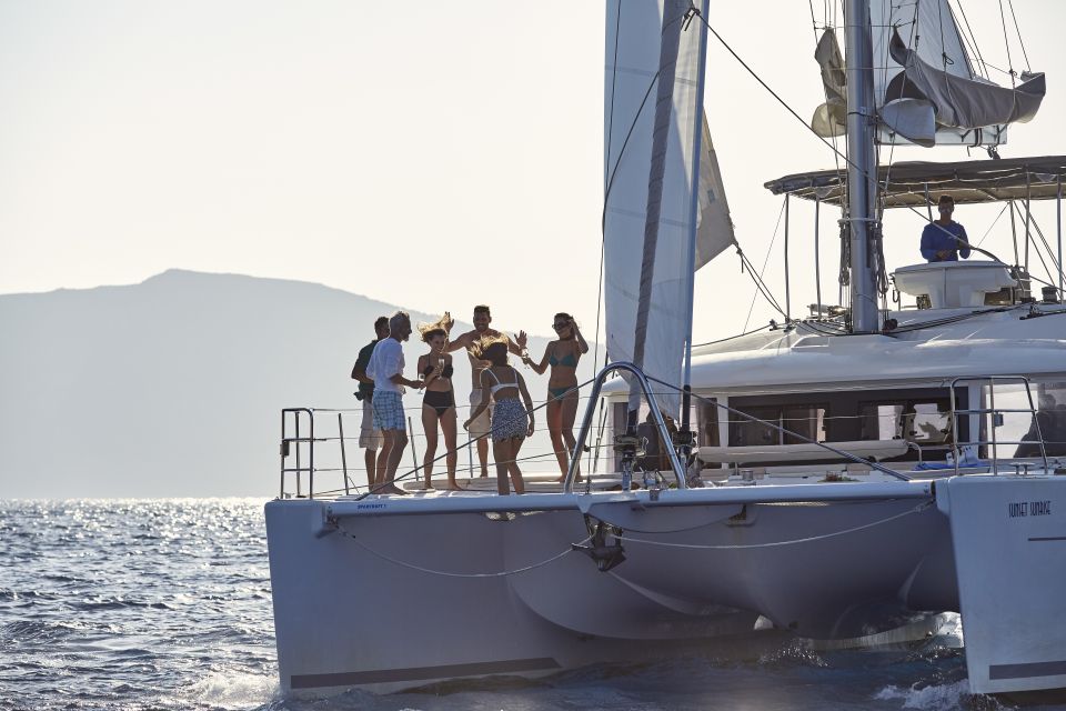 Santorini: Luxurious Catamaran Cruise With Meal & Open Bar - Highlights