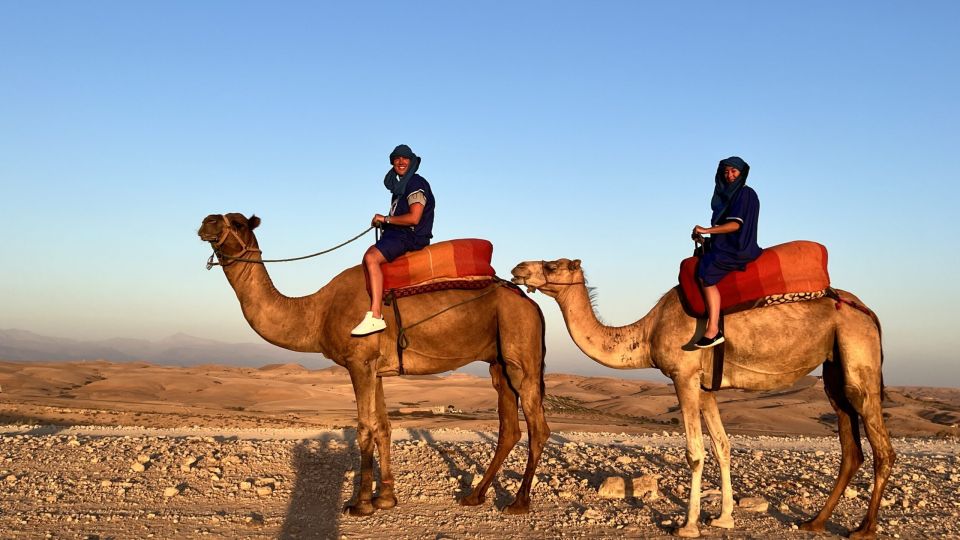 Agafay Desert Sunset Camel Ride Half Day Tour From Marrakech - Sunset Camel Ride Itinerary