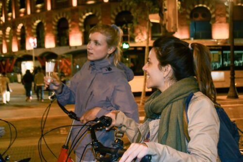 Barcelona Bike Tour by Night With Cava - Directions