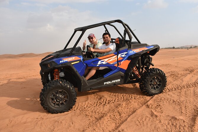 Dubai Polaris RZR 1000cc Dune Buggy Safari With BBQ & Camel Ride - Common questions