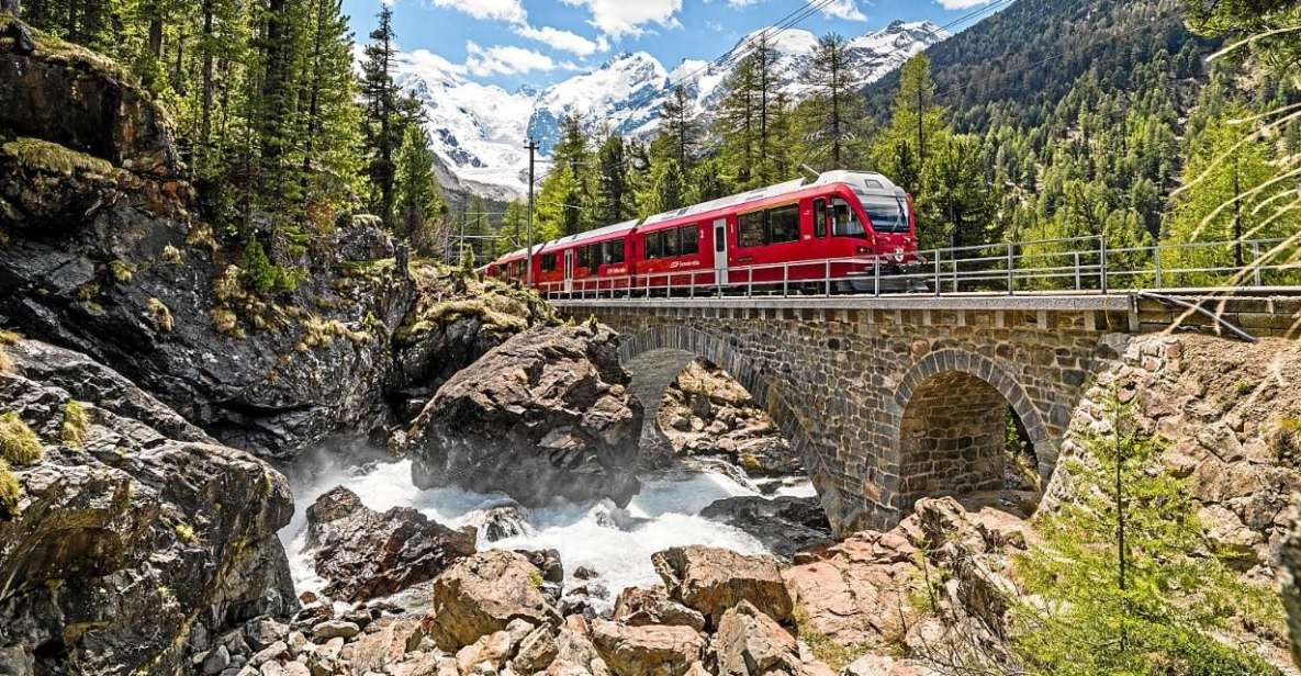 From Milan: Bernina and St. Moritz Day Tour by Scenic Train - Free Time and Stop Options