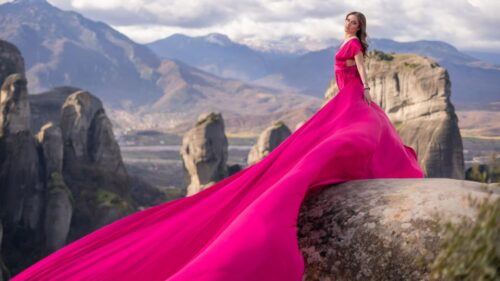 Kalabaka: Meteora Flying Dress Photoshoot - The Instructors Expertise