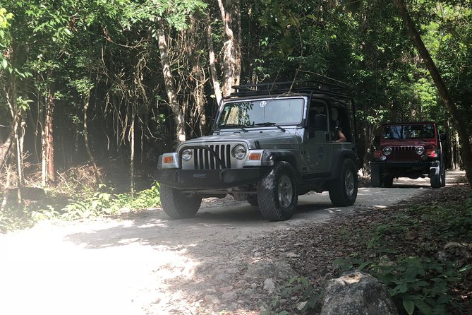 Mayan Jungle Jeep to Amber Caves, Natural Sinkhole and Snorkel - Common questions
