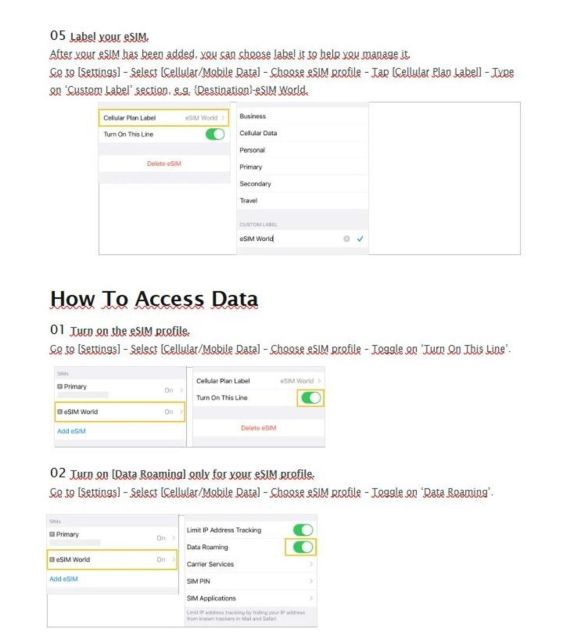 New Zealand Esim - Directions